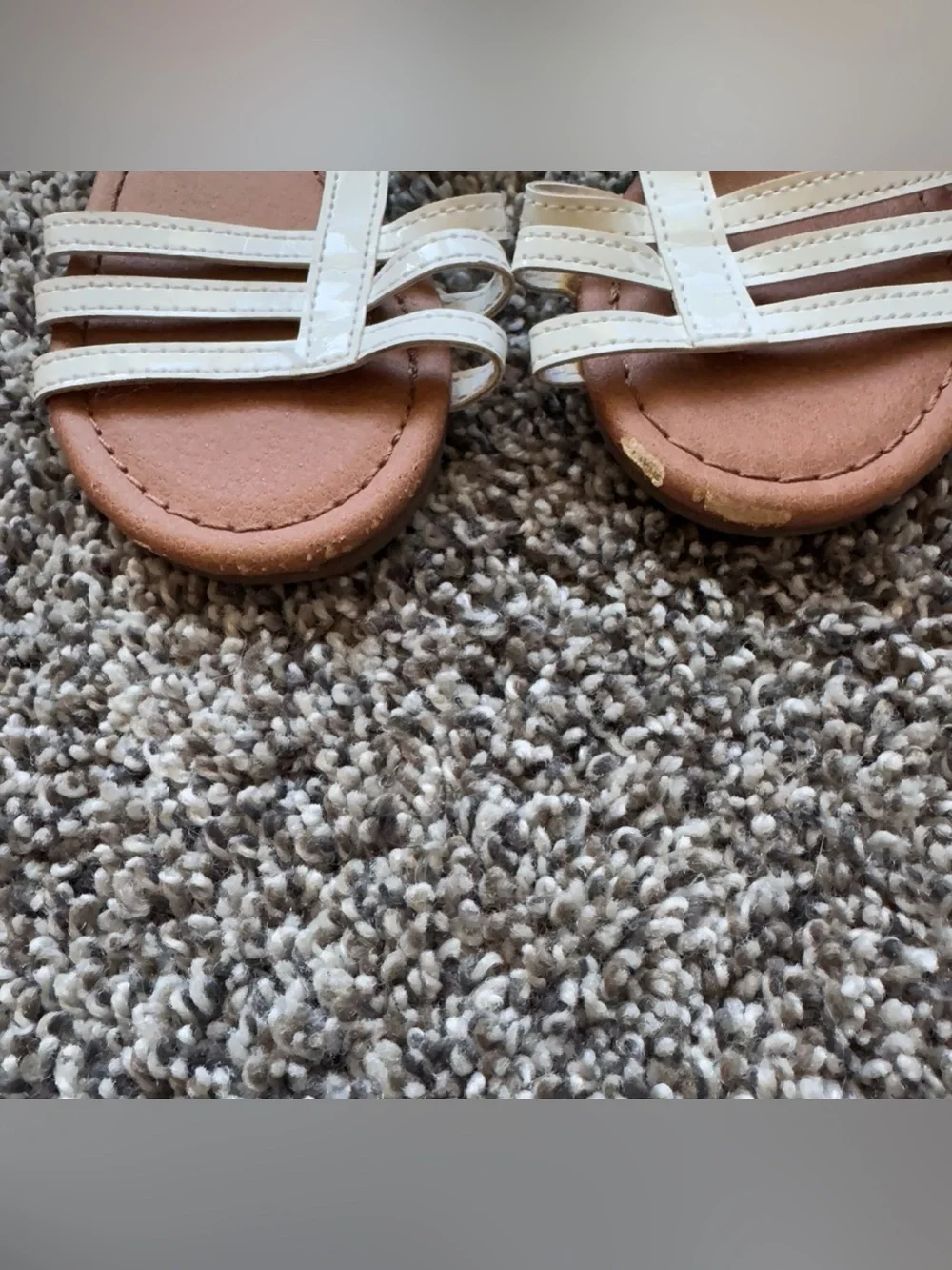 Girls' White Strappy Sandals
